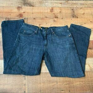 Lee mens size 34x29 regular fit straight leg Lenox stretch denim jeans
